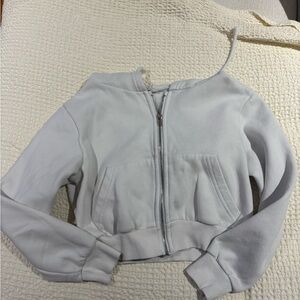 SHEIN White Cropped Hoodie